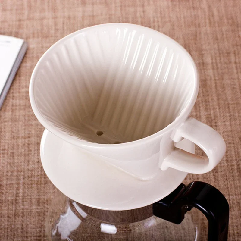 Reusable Coffee Filtering Cup Practical Ceramic Coffee Filter Hand Brewed Coffee Drip Filter Funnel Durable Coffee Accessories