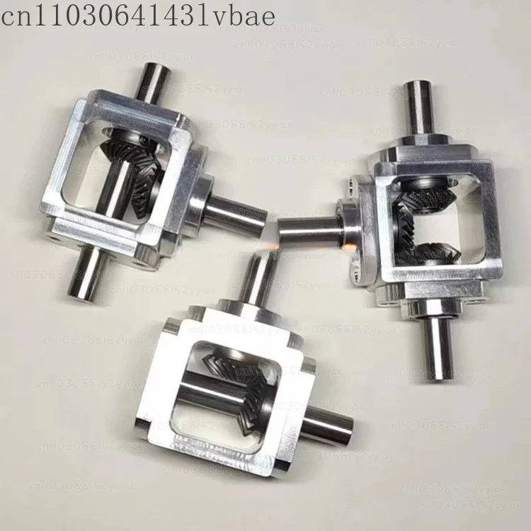 

Mini Right Angle T-Type Gearbox, 1:1 Ratio Cross Drive Bevel Gear Reducer with 10mm Shaft
