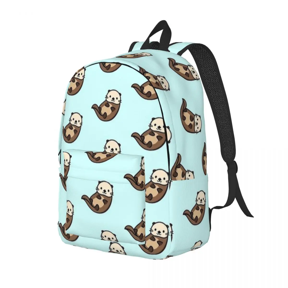 Mochila Kawaii de nutrias marinas para hombres y mujeres, morral de hombro para estudiantes, senderismo, viaje, universidad, al aire libre