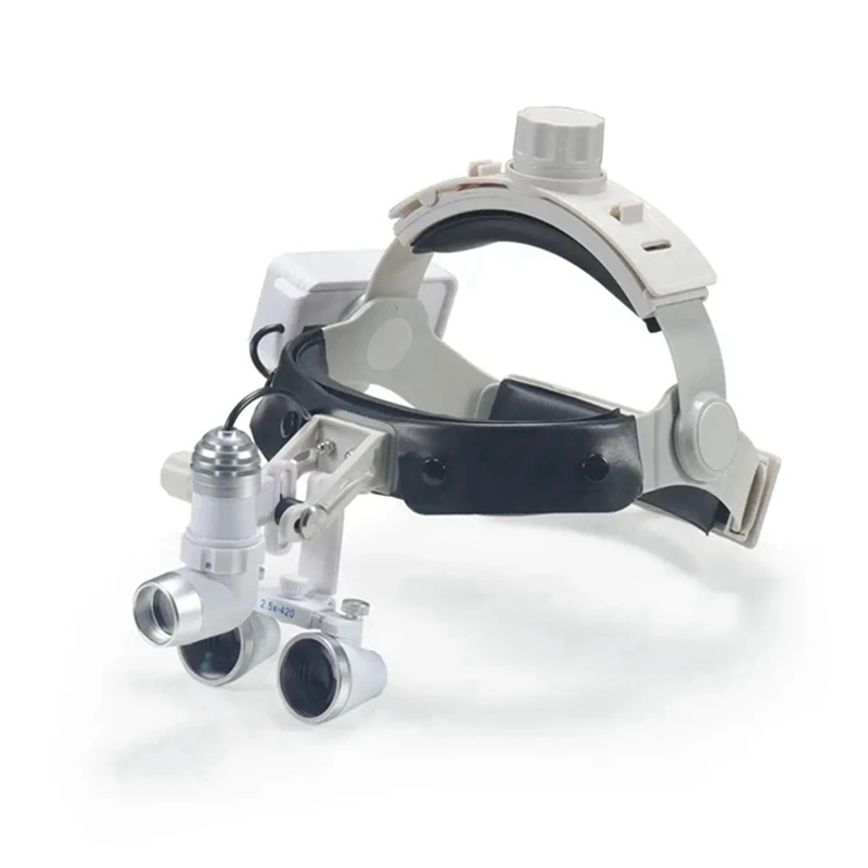 2.5X 3.5X Dental Loupes Binocular Magnifier Medical Surgery Helmet  Magnifying Glass Lupa w Professional 5W Surgical Headlight