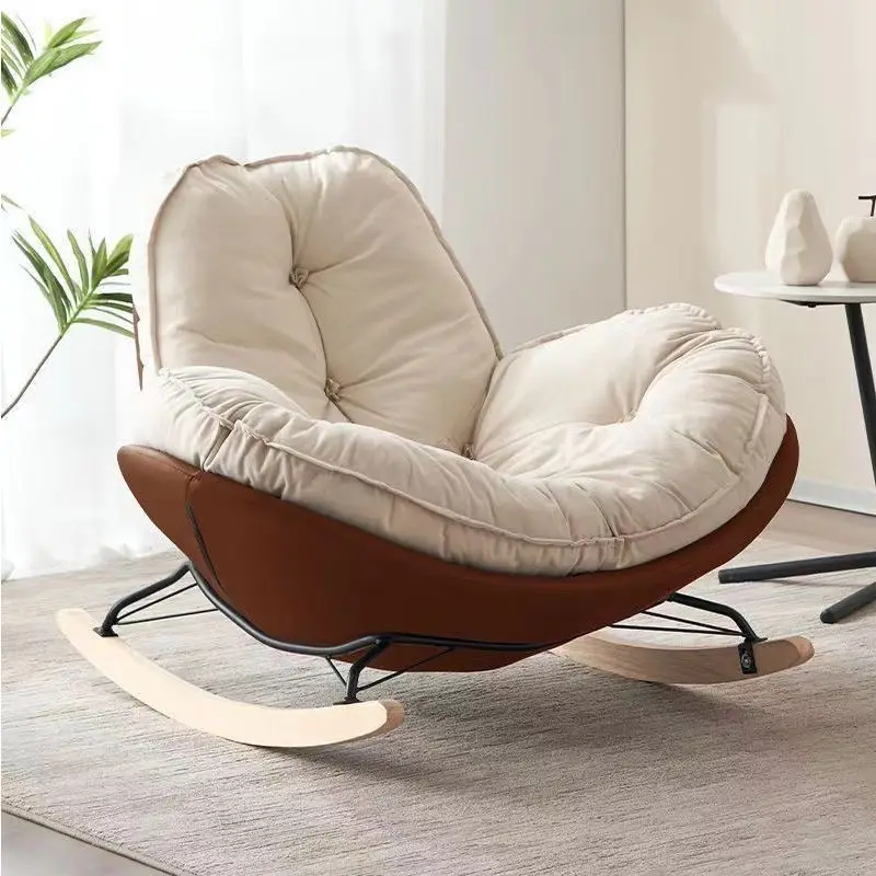 Modern Chair Comfortable Adult Recliner  Luxury Metal Rocking Chair for Dining Balcony Sofa for Living Room Luxury Design