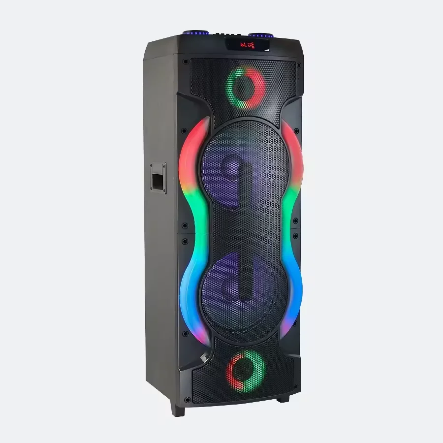 Double 10 Inch Wireless Subwoofers Sound Box with LED Music Lights Digital Amplifiers Powerful  Speaker