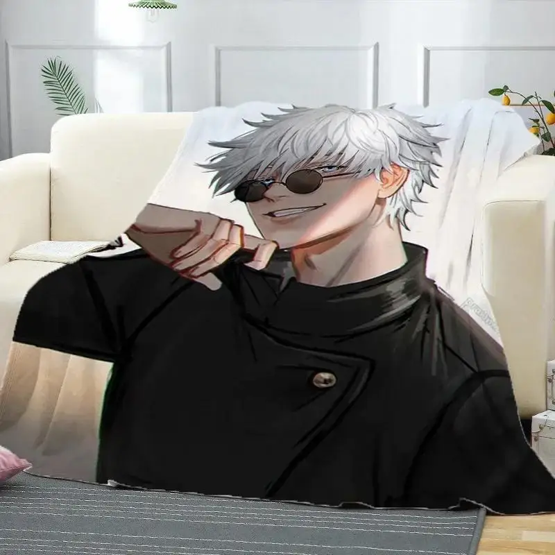 

Плед Gojo Satoru на заказ: Мягкое пушистое покрывало для дивана или кровати, декор для гостиной, флисовое покрывало для летней спальни, настенный декор