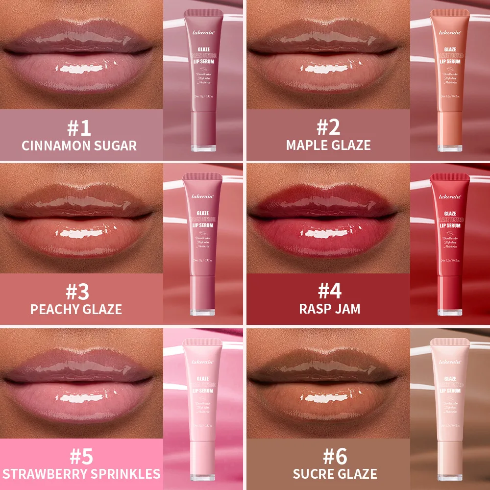 lakerain LipGloss Glowy Balm Tinted Lip Moisturizer Repairing Nourishing LipTint Glow Liquid Gel Hydrating Lips Care