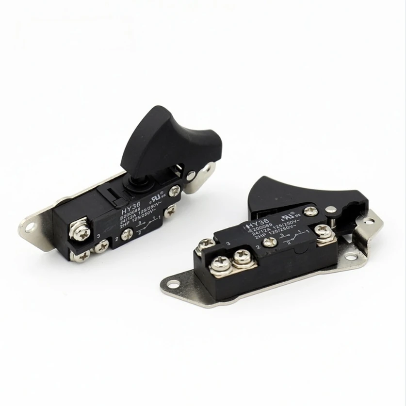 Trigger Switch For Angle Grinder 24/12A 125/250V Single-Pole Double-Throw Power Tools Replacement ABS Trigger Switch Parts