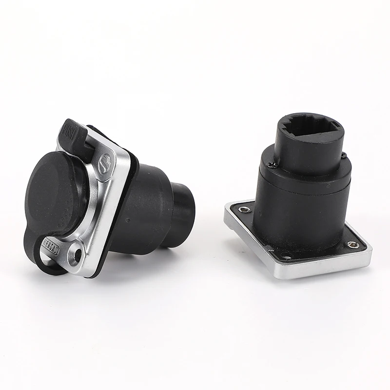 D-Typ-Modul RJ45 CAT5E Vertikaler Panel-Mount-Stecker Netzwerk-Ethercon-Chassis-Buchse, D-N8FDP RJ45-Einvoer/Pass-Buchse für Panelmontage – Detail 8