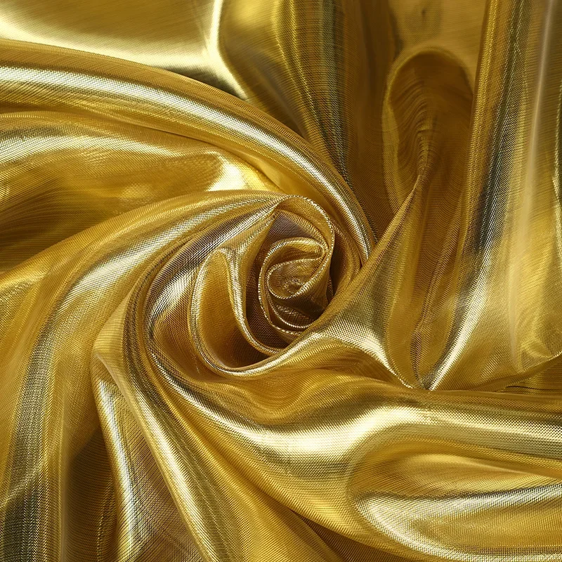1meter Gold and silver organza fabric wedding background decoration for sewing skirt mesh