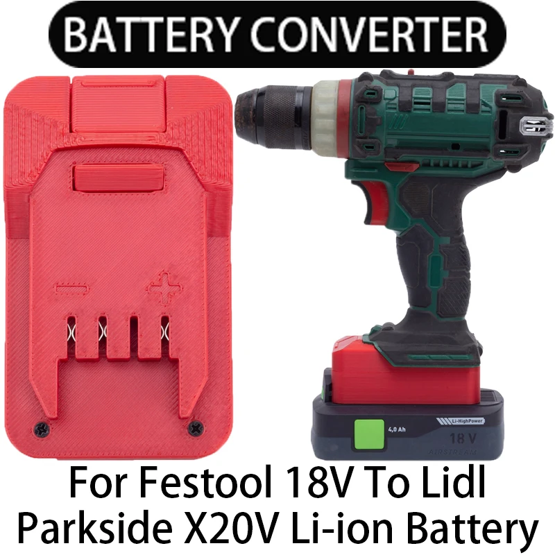 

Battery Adapter for Lidl Parkside X20V Li-Ion Tools Convert to Festool AIRSTREAM 18V Li-Ion Battery Adapter Power Tool Accessory