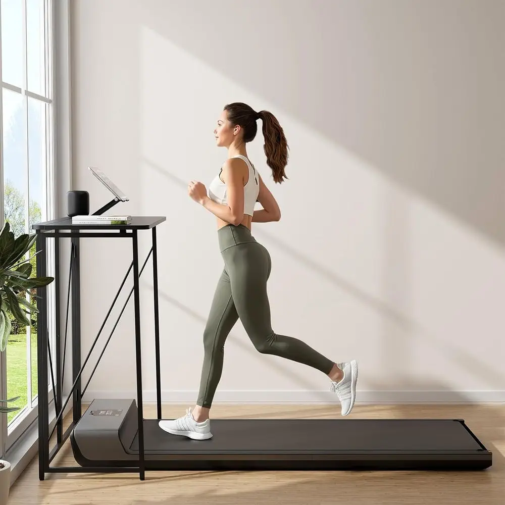 مكتب مدمج 39 قابل للطي للمكتب المنزلي، مكتب قابل للتعديل لاستخدام جهاز المشي