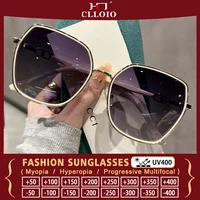CLLOIO, gafas de sol poligonales de montura grande para lectura graduadas, gafas de verano para viajes, playa, conducción, gafas para miopía, gafas de lujo para mujer