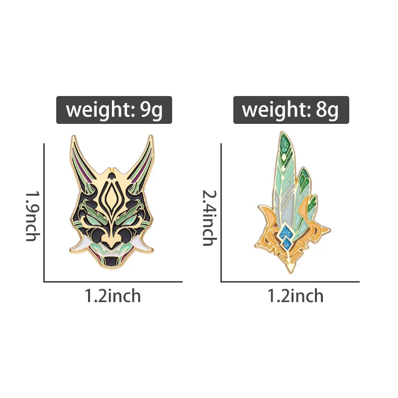 Impact peripheral role brooch mandrill mask holy relic style metal badge cos decoration luminous accessories The game Genshin