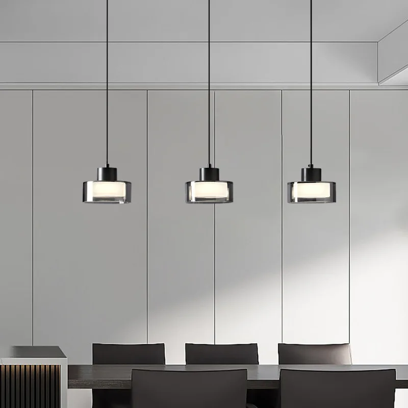 Lampadari a LED nordici lampade a sospensione paralume in vetro lampada a sospensione a sospensione per sala da pranzo cucina comodino soggiorno