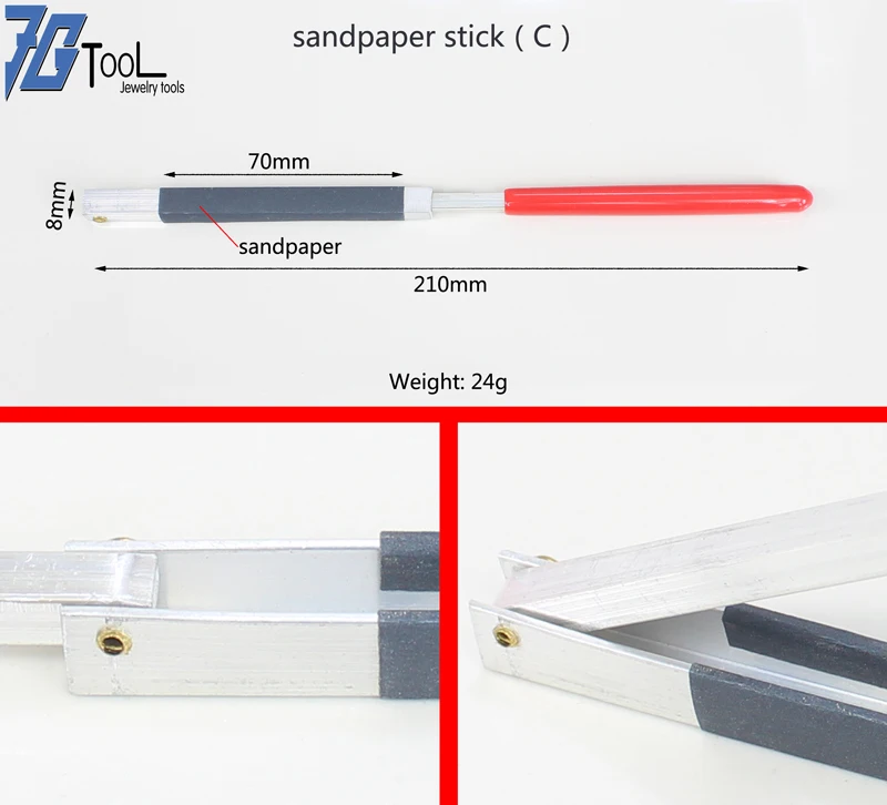 7gtool البلاستيك الصنفرة حاكم الصنفرة مصقول قضيب أدوات تلميع المجوهرات جلخ التلميع أداة الملحقات