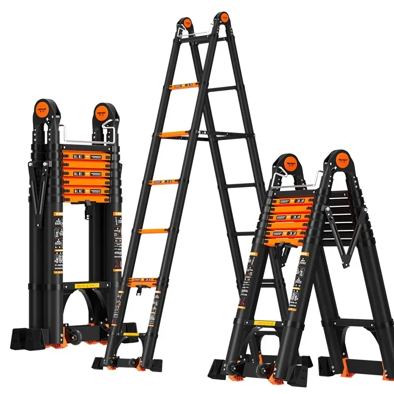 Aluminum Alloy Telescopic Ladder Step Ladders Home Thickened Folding Ladder Portable Multifunction Lifting Engineering Stairs