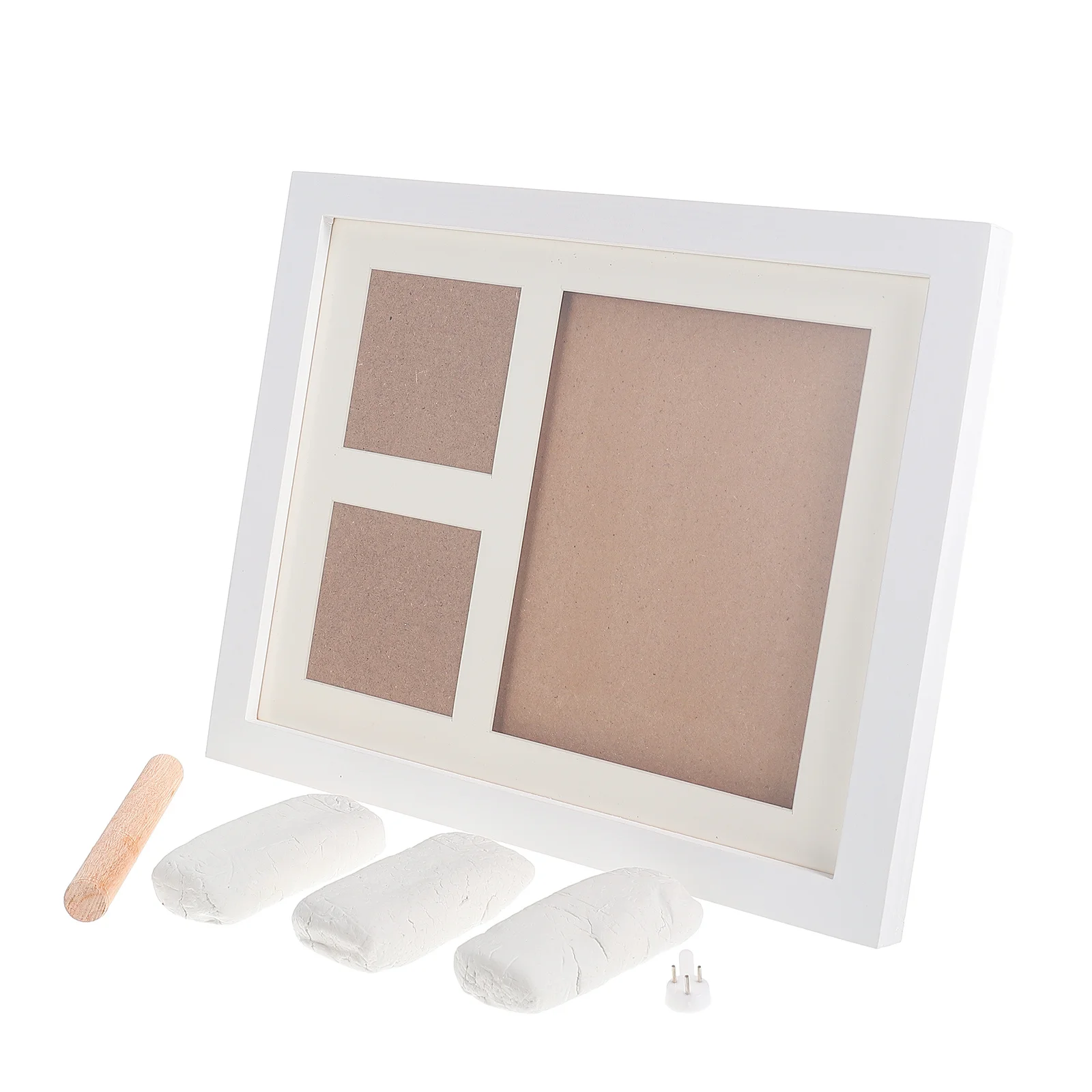 

1 Set Hand Imprint Diy Photo Holder Inkpad Design For Kids Handprint Creative Picture Display Stand Decorative Home Adornment