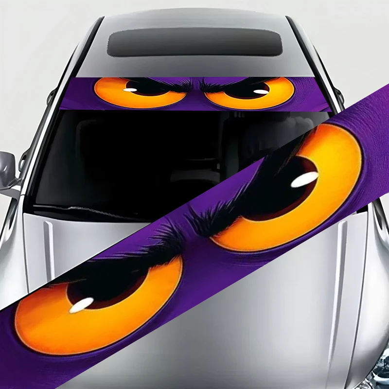 

Цельная наклейка на переднюю передачу автомобиля Monster Power Company, модный светоотражающий солнцезащитный козырек, украшение на заднее колесо, лобовое стекло автомобиля