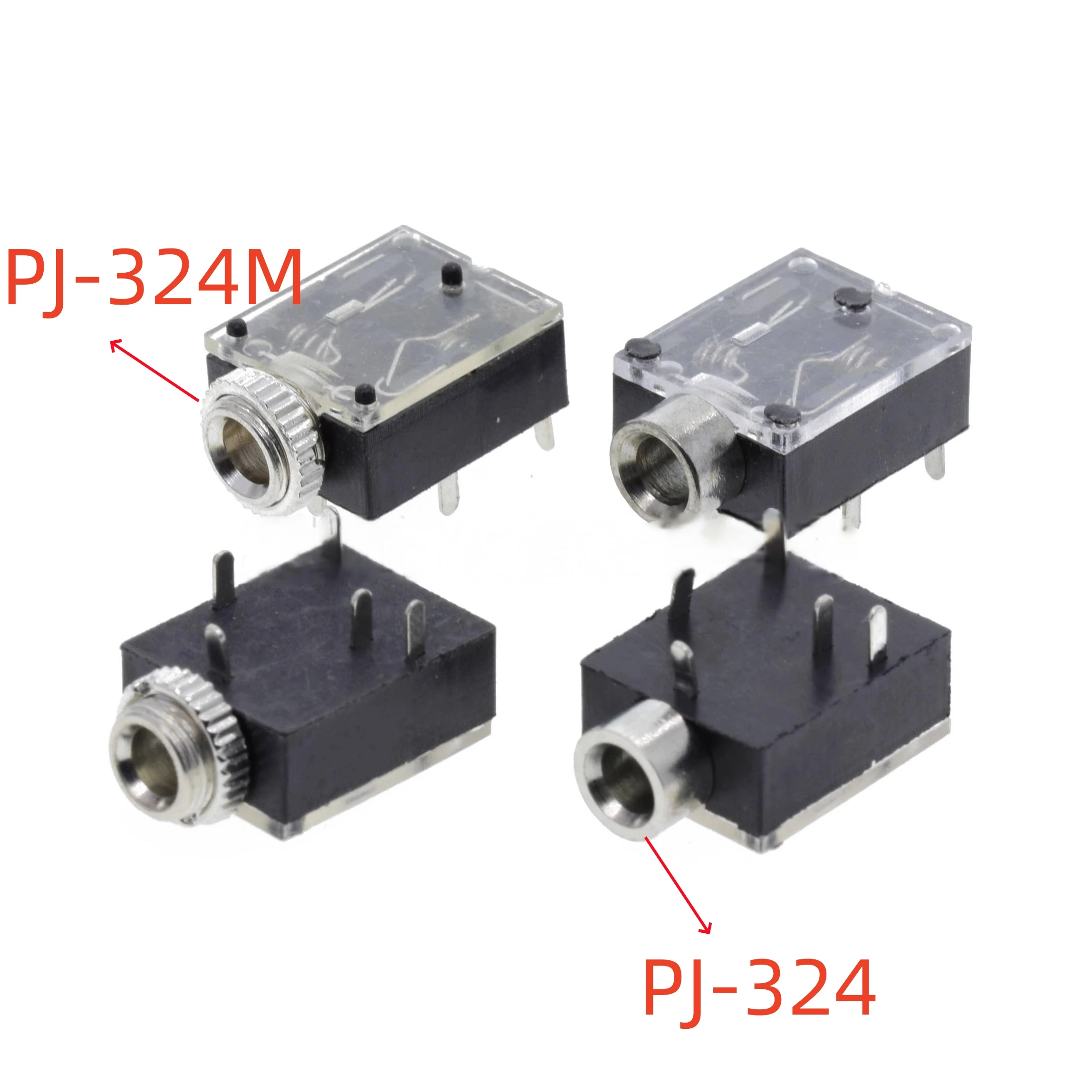 5/10 PCS Stereo Headphone Jack Socket PJ324 PJ324M 5 Pin 3.5mm Audio Jack Socket for Headphone With Nut PJ-324M PJ-324