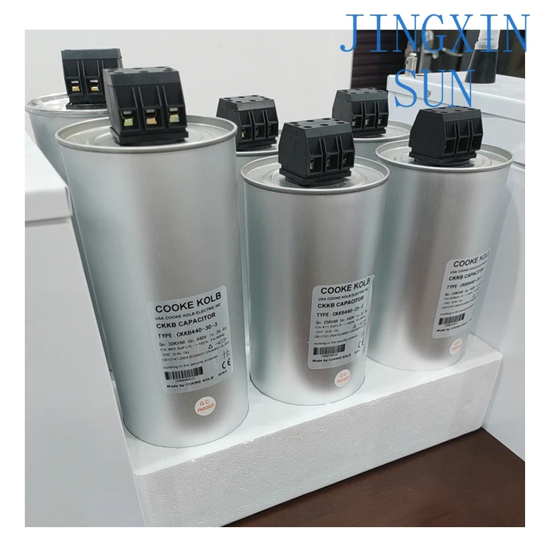 Self-healing shunt capacitors of various sizes available in power capacitor banks
