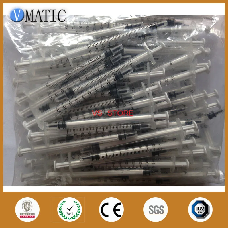 Free Shipping 100Pcs Non Sterilized High Quality 1ml/cc Plastic Glue Dispensing Syringe