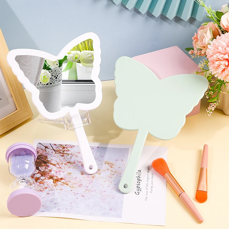 Schmetterling geformte Make-up Spiegel Hands piegel tragbare Wimpern verlängerung Spiegel Salon Spiegel Make-up