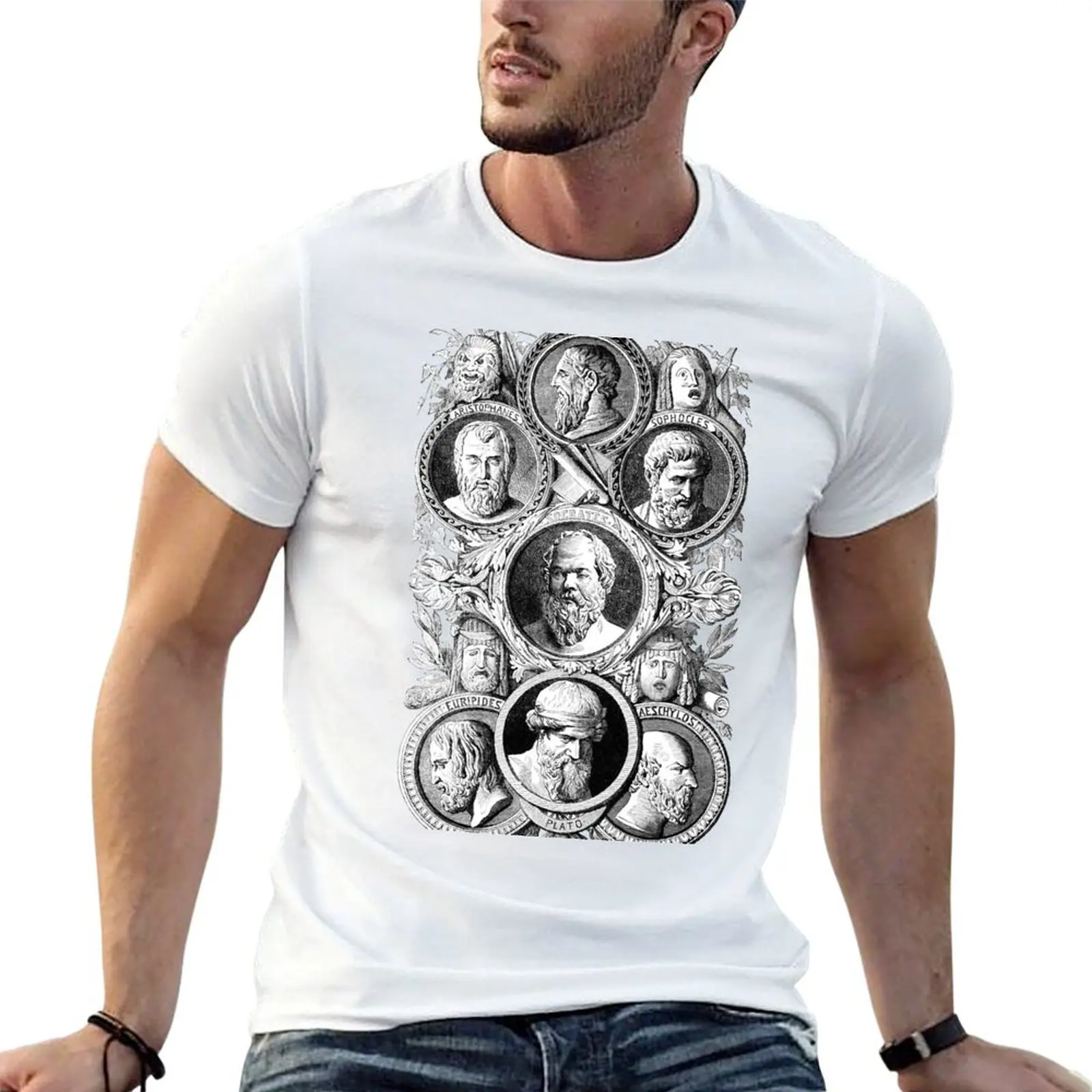 Greek Philosophers T-Shirt Soft Durable Cotton T-Shirt