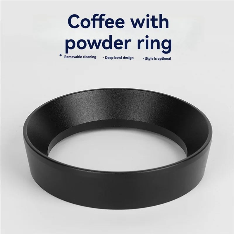 Anillo dispensador de café en polvo de 58Mm con anillo de posos fijos de tela magnética para cafetera italiana
