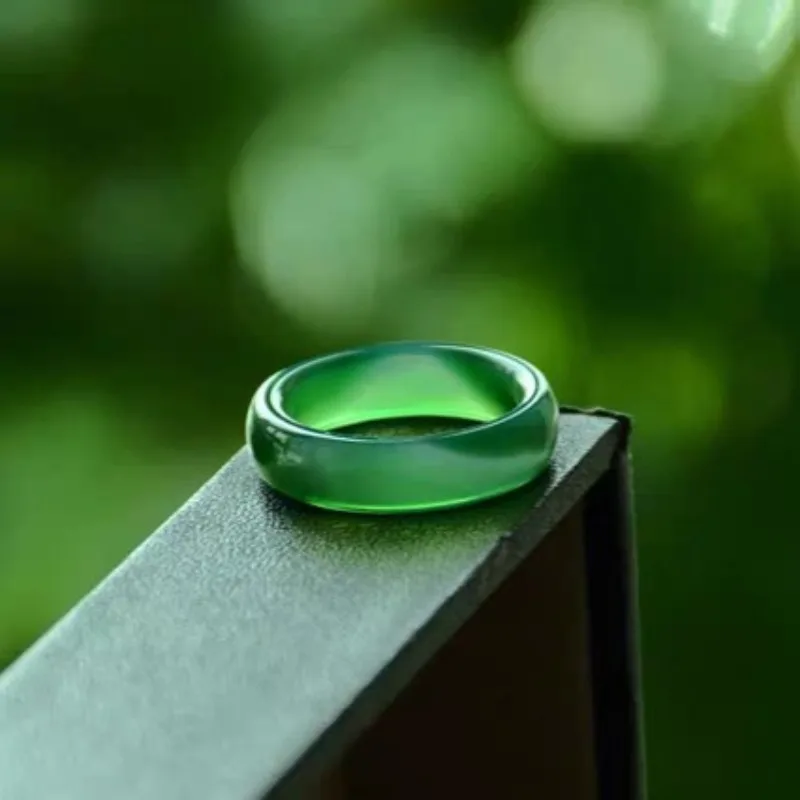 

Популярное кольцо из зеленого агата, модное универсальное украшение