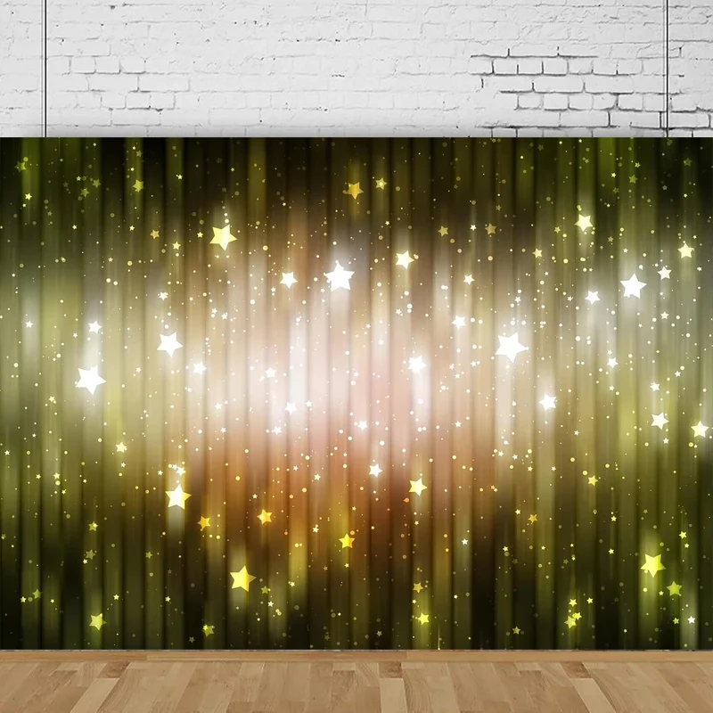 Shiny Glitter Photography Backdrop Abstract Gradient Light on Black Background Birthday Party Decor Portrait Shooting Poster
