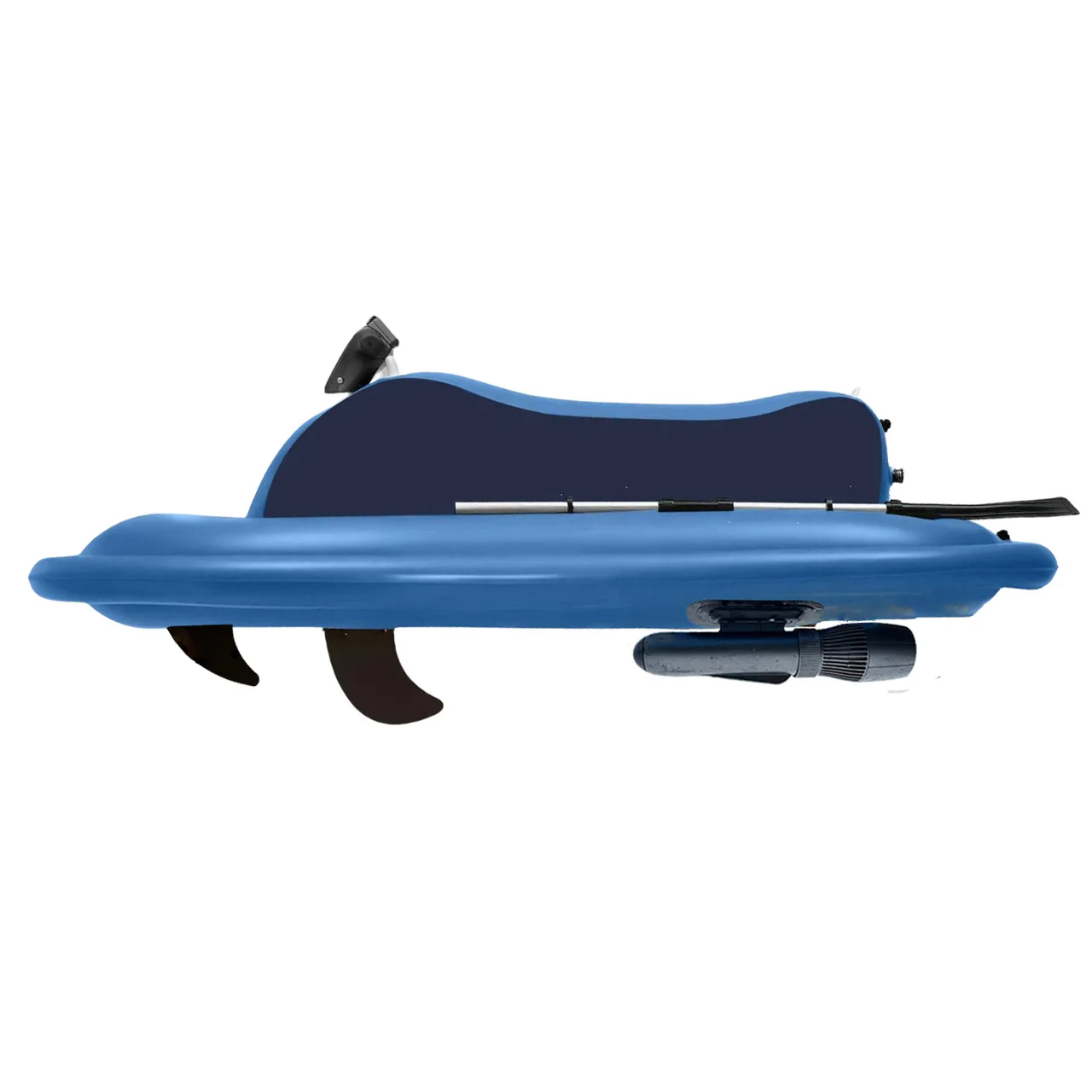 CAMORO Remote Control Electric Motorized Inflatable Boat for Jet Skiing with 700W Underwater Thruster Floating Motor Boat