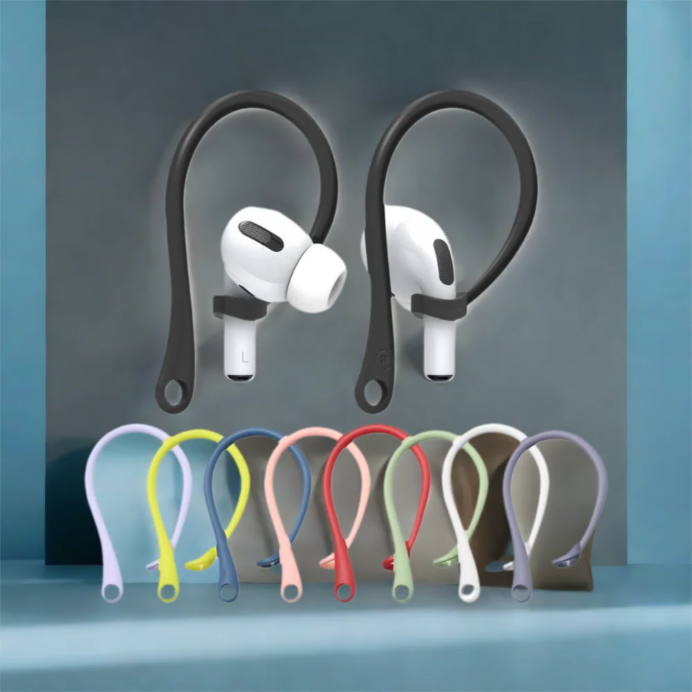 สูญเสียสายคล้องกีฬาหูฟังผู้ถือซิลิโคน Anti-Lost หูฟัง Secure Fit Hooks ป้องกันหูฟังสําหรับ Apple AirPods 1 2 3 Pro