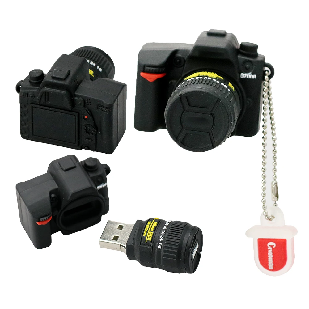 Высокоскоростной флеш-накопитель 128G USB2.0, мультяшная Черная Камера, 256 ГБ, 64 ГБ, 32 ГБ, 16 ГБ, 8 ГБ, 4 Гб, флешка, USB-накопитель, карта памяти