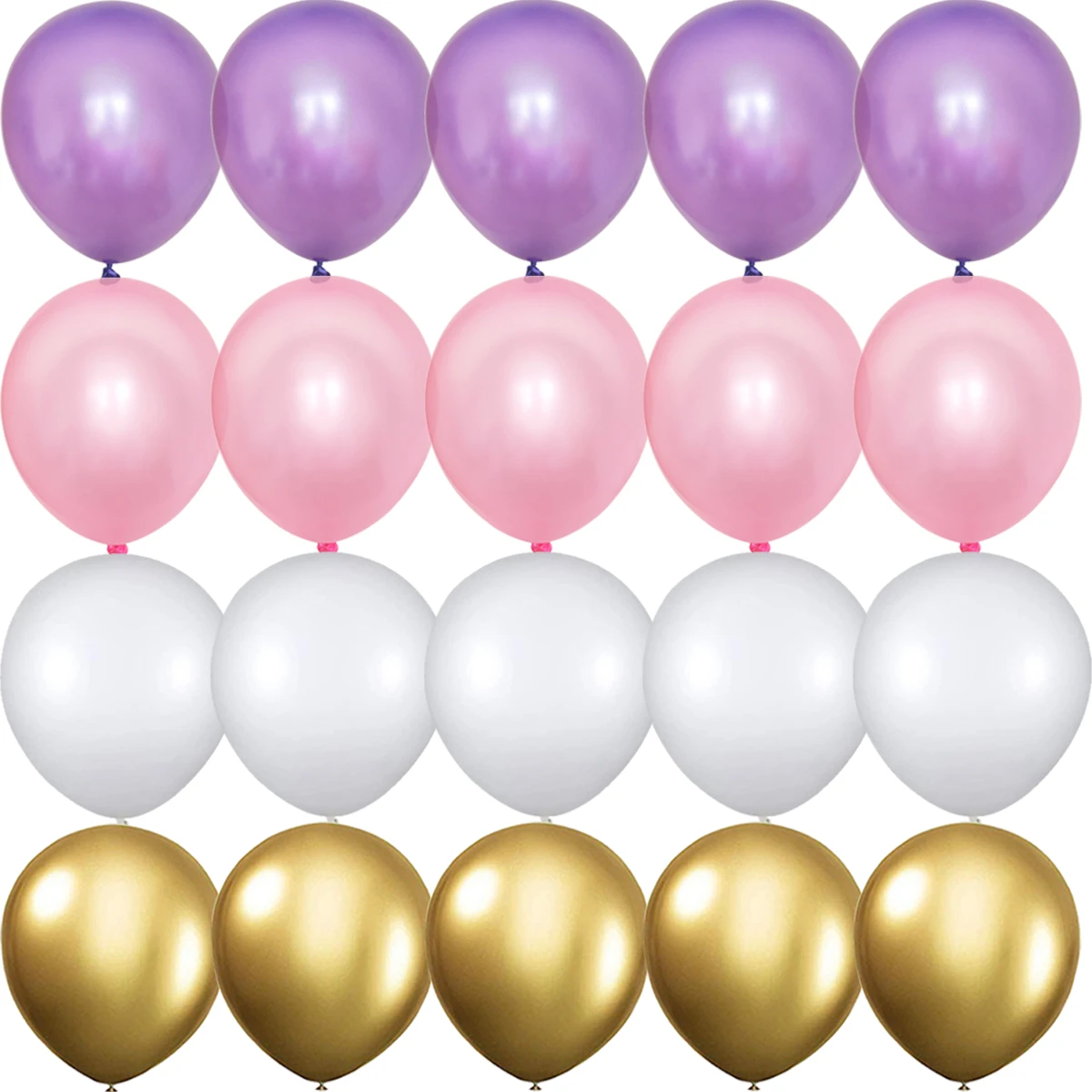 20PCS Pearl Blue Purple Gold Metal Latex Confetti Point Balloons Birthday Wedding BabyShower Decorations New year Globos