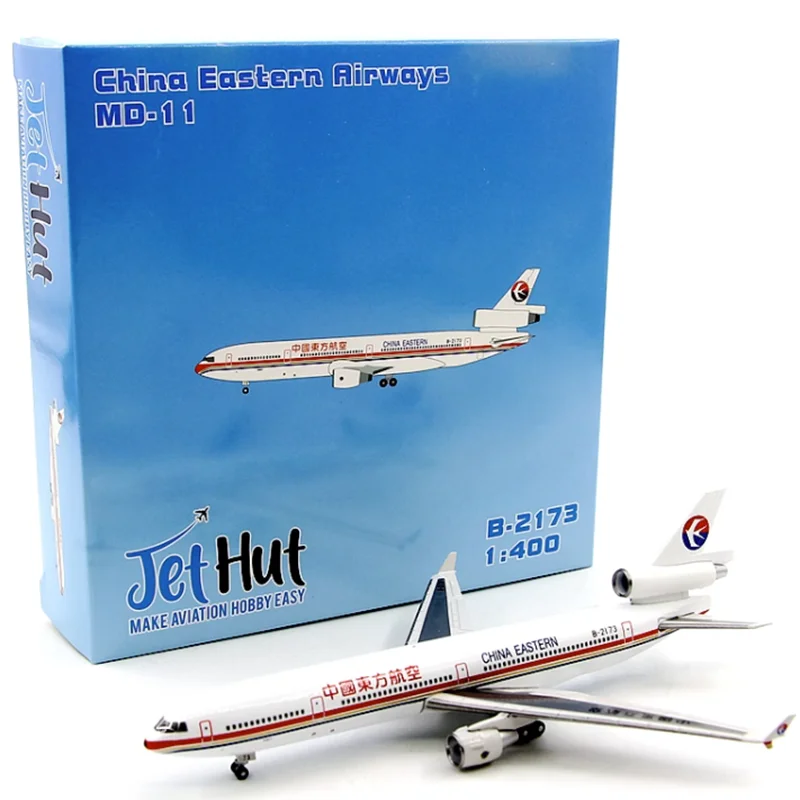 1/400 Scale JETHUT China Eastern Airlines McDonnell Douglas MD-11 B-2173 Finished Alloy Die-cast Passenger Aircraft Model Gift