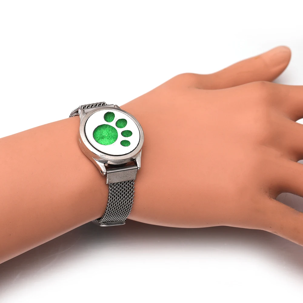 28mm High Quality Multiple Patterns Aromatherapy Bracelet Stainless Steel Essential Oil Diffuser Watch Wristband Bangles Jewelry