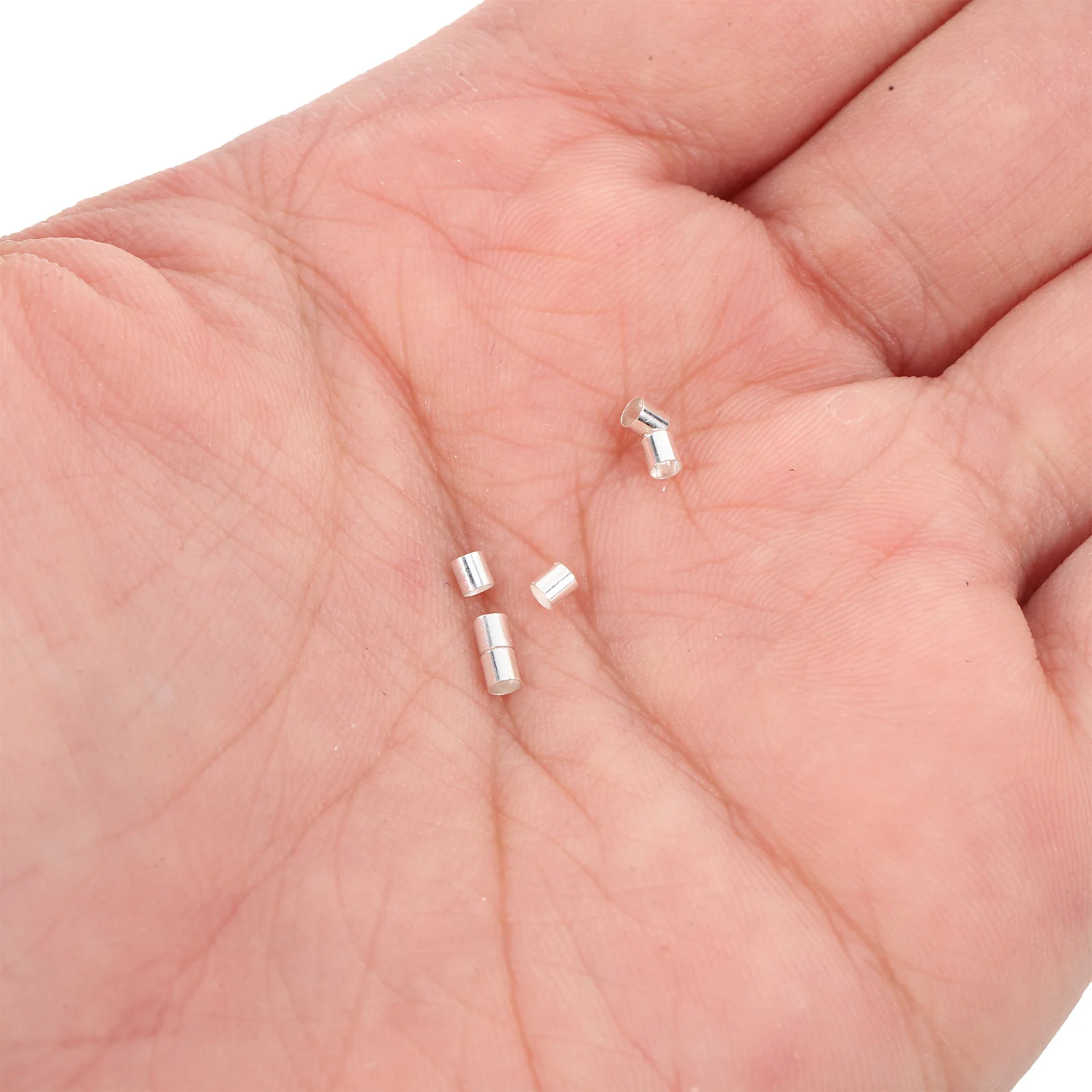 500 قطعة النحاس تجعيد أنبوب الخرز DIY بها بنفسك صنع المجوهرات سوار نهاية قبعات الحبل نهاية أنبوب اكسسوارات تجعيد الخرز لصنع المجوهرات