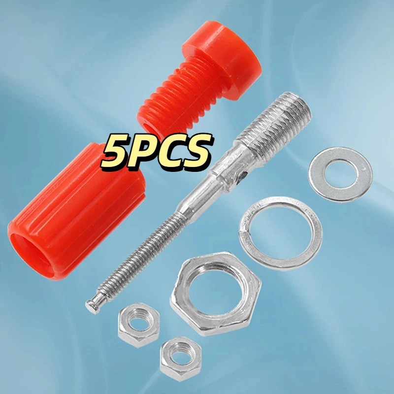 5 قطعة 4 مللي متر الموز المقبس M3x45mm ملزمة آخر الجوز محطة كهربائية لتقوم بها بنفسك الأسلاك موصل ملحق للمشروعات الإلكترونية