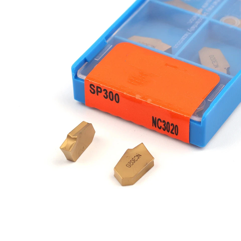 Imagem -03 - Torno Cnc Grooving Carbide Inserções Ferramenta de Torneamento Grooving Off Ferramentas Sp300 Nc3020 Nc3030 Pc9030