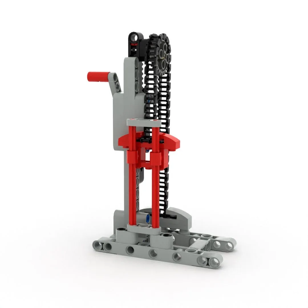 Little Engineer Domestic 4227 Building Block Robot Gear Mechanical Technology Assembly Chain Lifting Mechanism Teaching Aid Set
