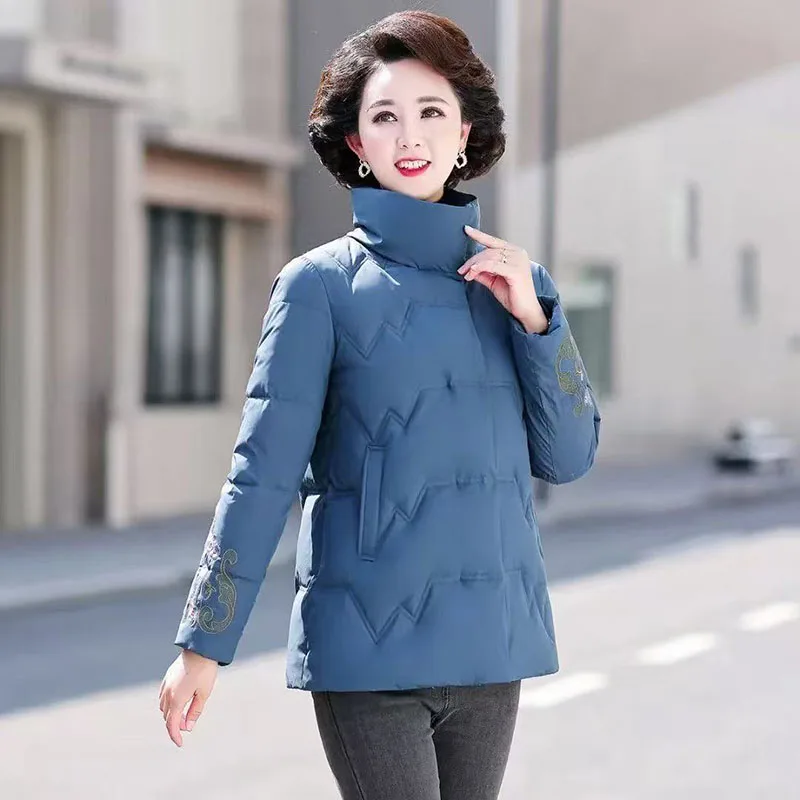 Damska parka puchowa, ocieplana bawełną, kurtka dziewczęca, średniej długości płaszcz, odporne na zimno i ciepłe ubrania zimowe 2025, nowa kurtka dla kobiet w średnim wieku.