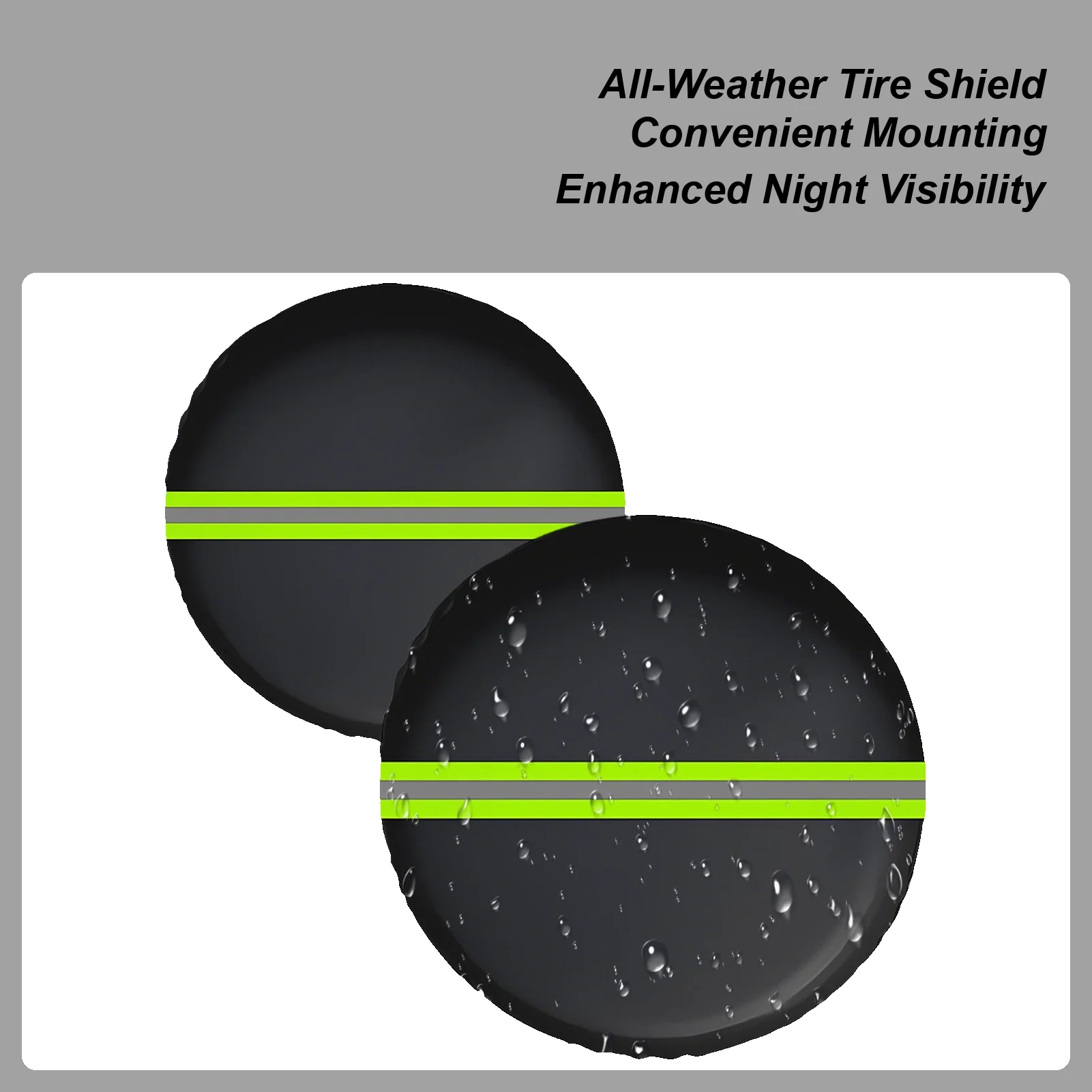 

Tire Covers For Cars Year-Round Protection Cover Dustproof Waterproof Reflective Protector For Outdoor Roadtrip Garage Trailer