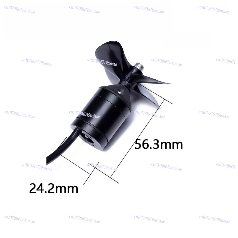 24V 3-6S 1.1KG Empuje 78W Propulsor submarino sin escobillas Serie X1, Motor de baja potencia ROV