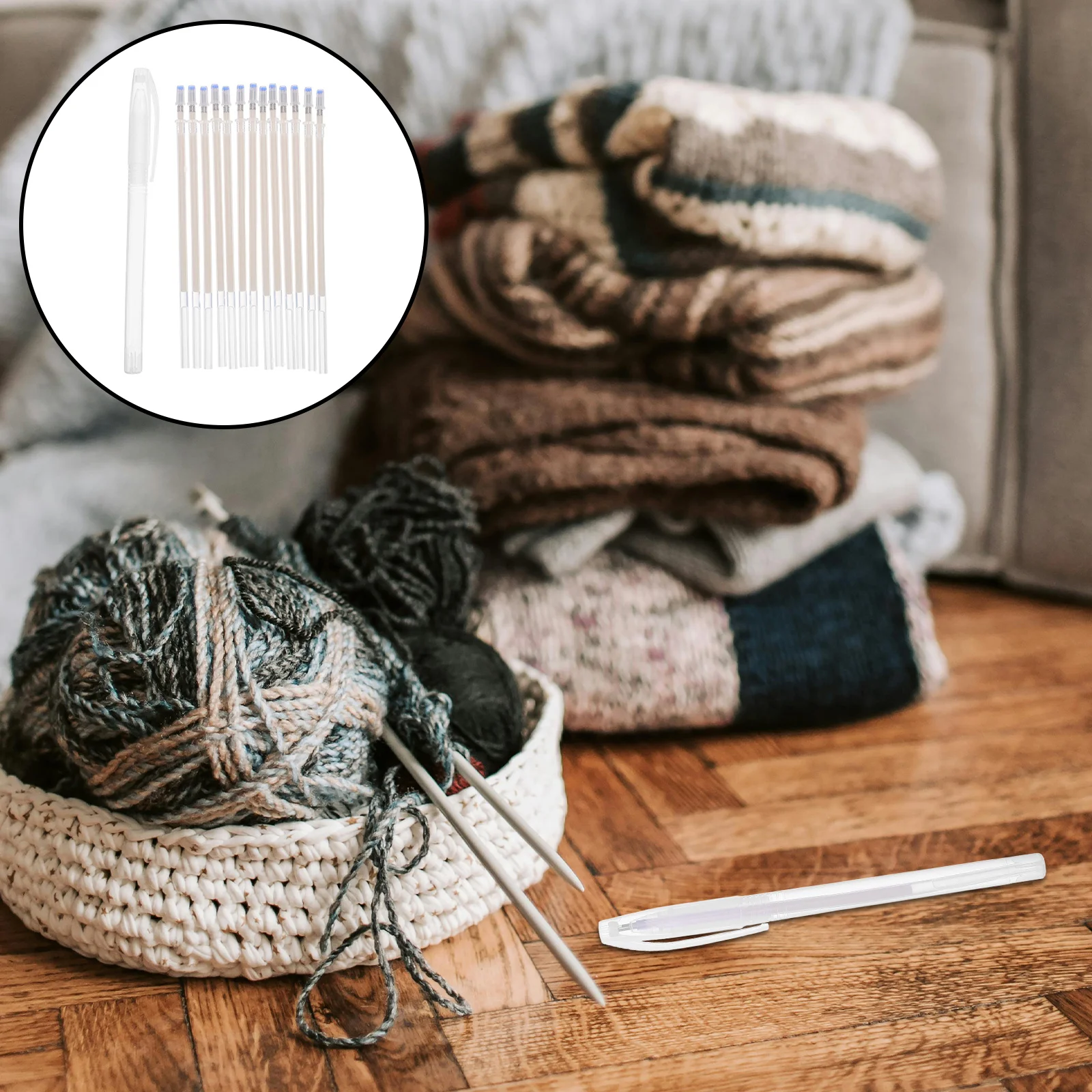 

41pcs Heat Erasable Fabric Marker Refills High Temperature Disappearing Pens For Sewing Quilting Dressmaking Embroidery Fine Tip