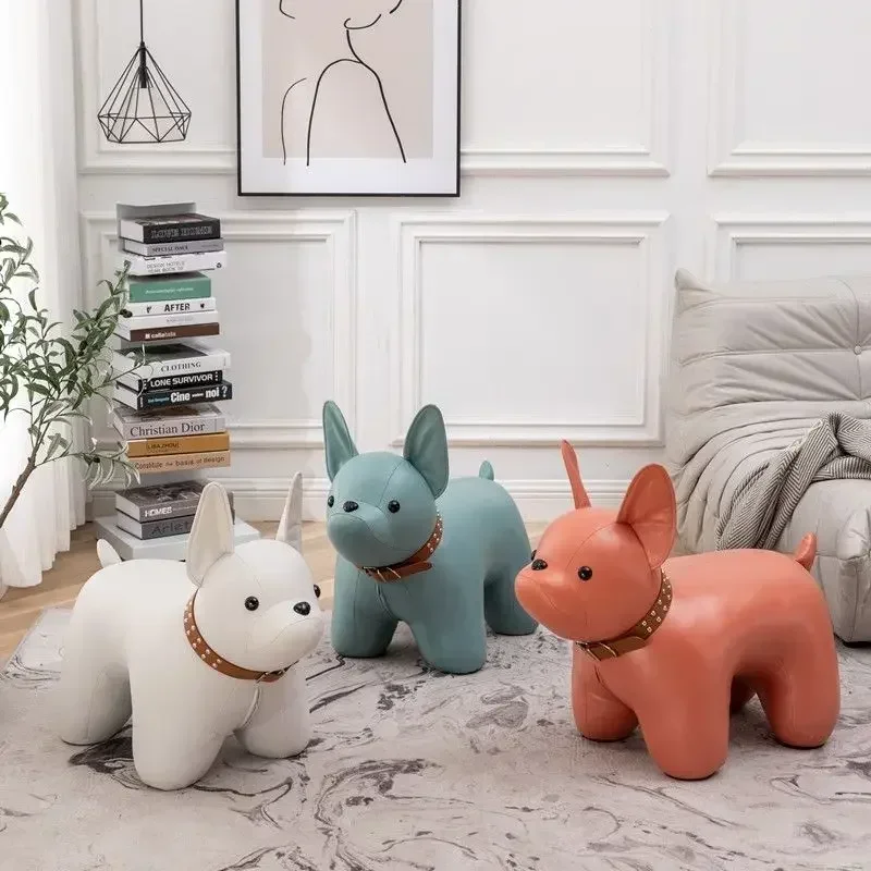 

A Cute Cartoon Animal Stool Living Room Waterproof Stool Foot Stool Dog Shoe Stools Living Room Housewarming Gift