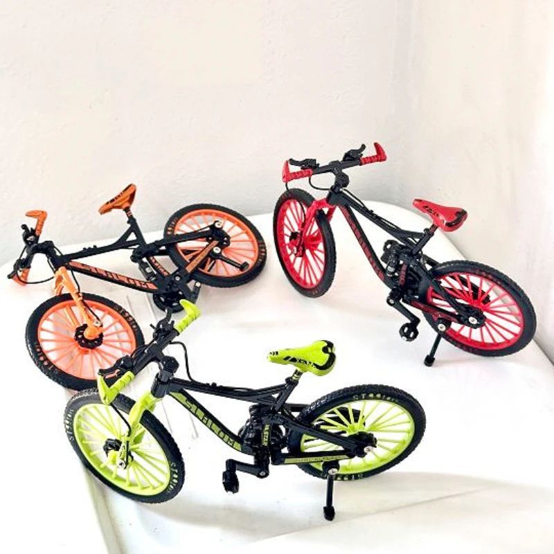 1:8 Mini Toys Model Alloy Bicycle Die-casting Mountain Bike Finger Simulation Metal Bike Collection Gifts Boys toys