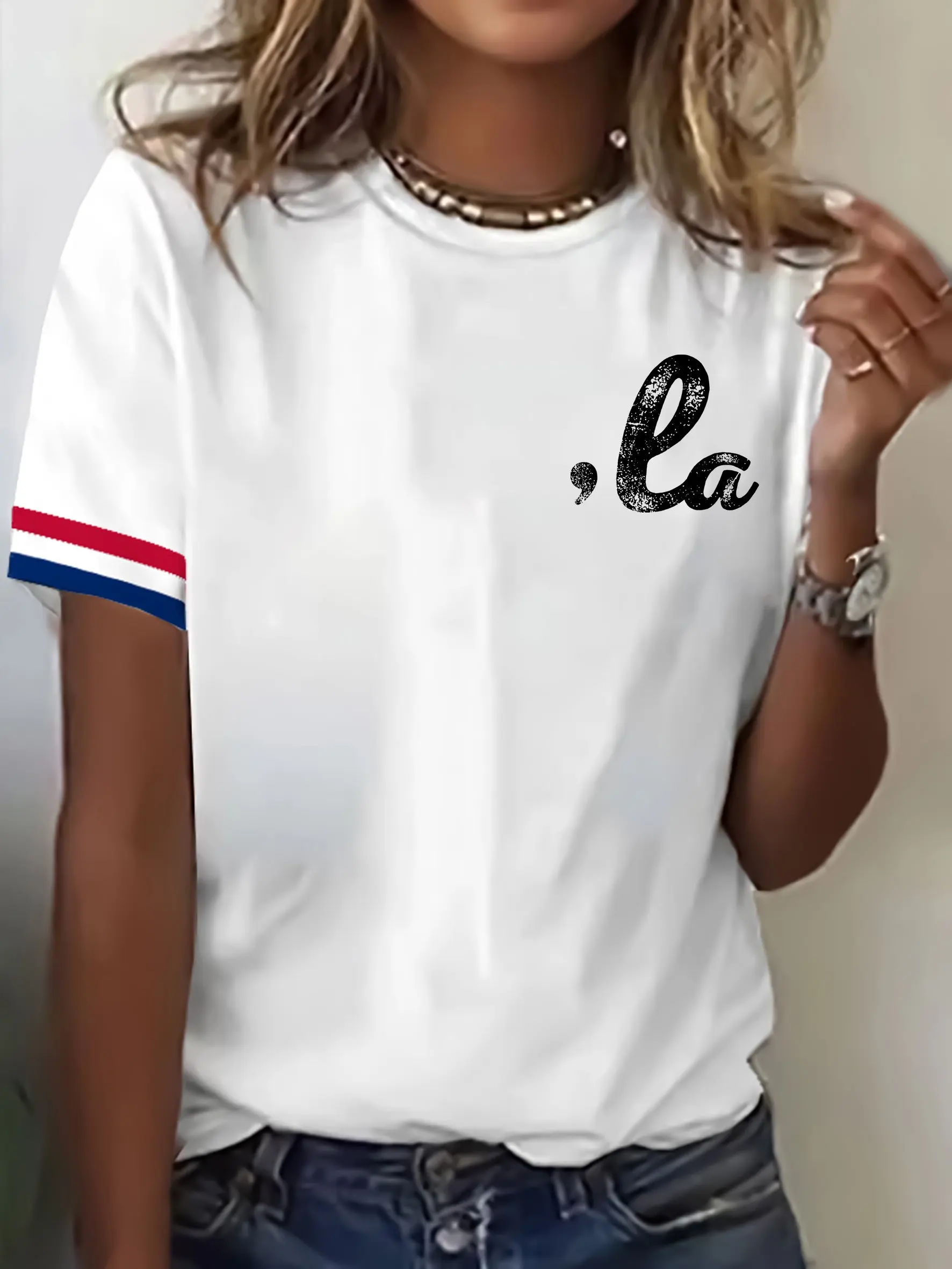 Women's La Printed Short-Sleeved T-Shirt