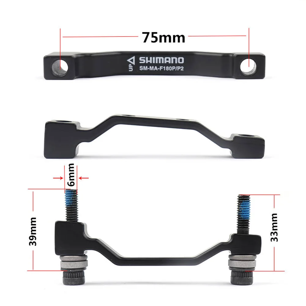 SHIMANO Original Disc Brake Adapter PM A Pillar Disc Brake Bracket For 180mm 203mm Rotor RT86 RT81 RT56 shimano F180P/P2 F203P/P