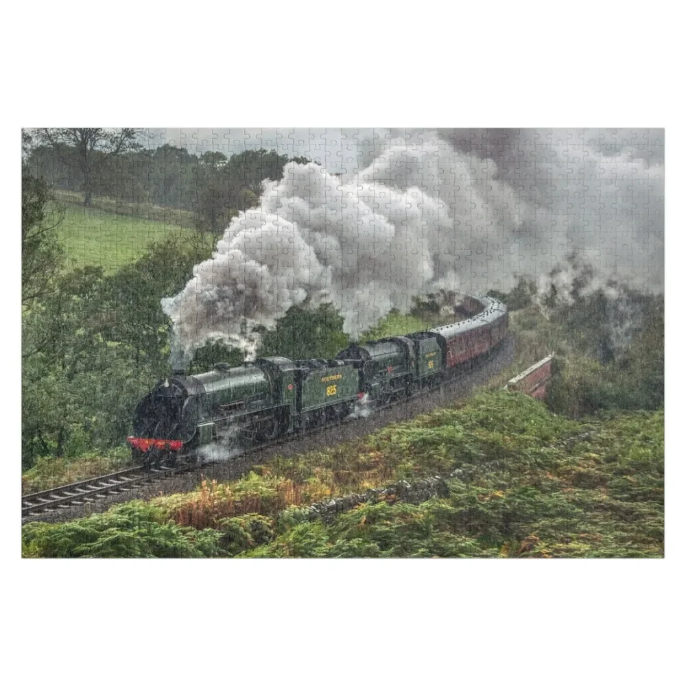 

A pair of Southern Railways Locomotives in the rain Jigsaw Puzzle Personalised Custom Gift Customizable Gift Puzzle