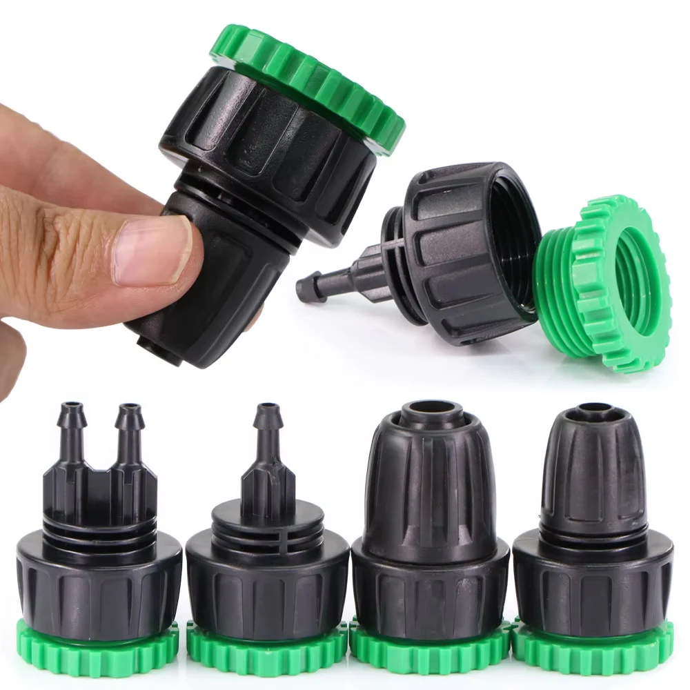 

2PCS Garden Hose Tap Connecter 1/2" 3/4" Female Thread to 4/7mm 8/11mm 16mm Adapter Micro Drip Tubing Fittings Irrigation Joints