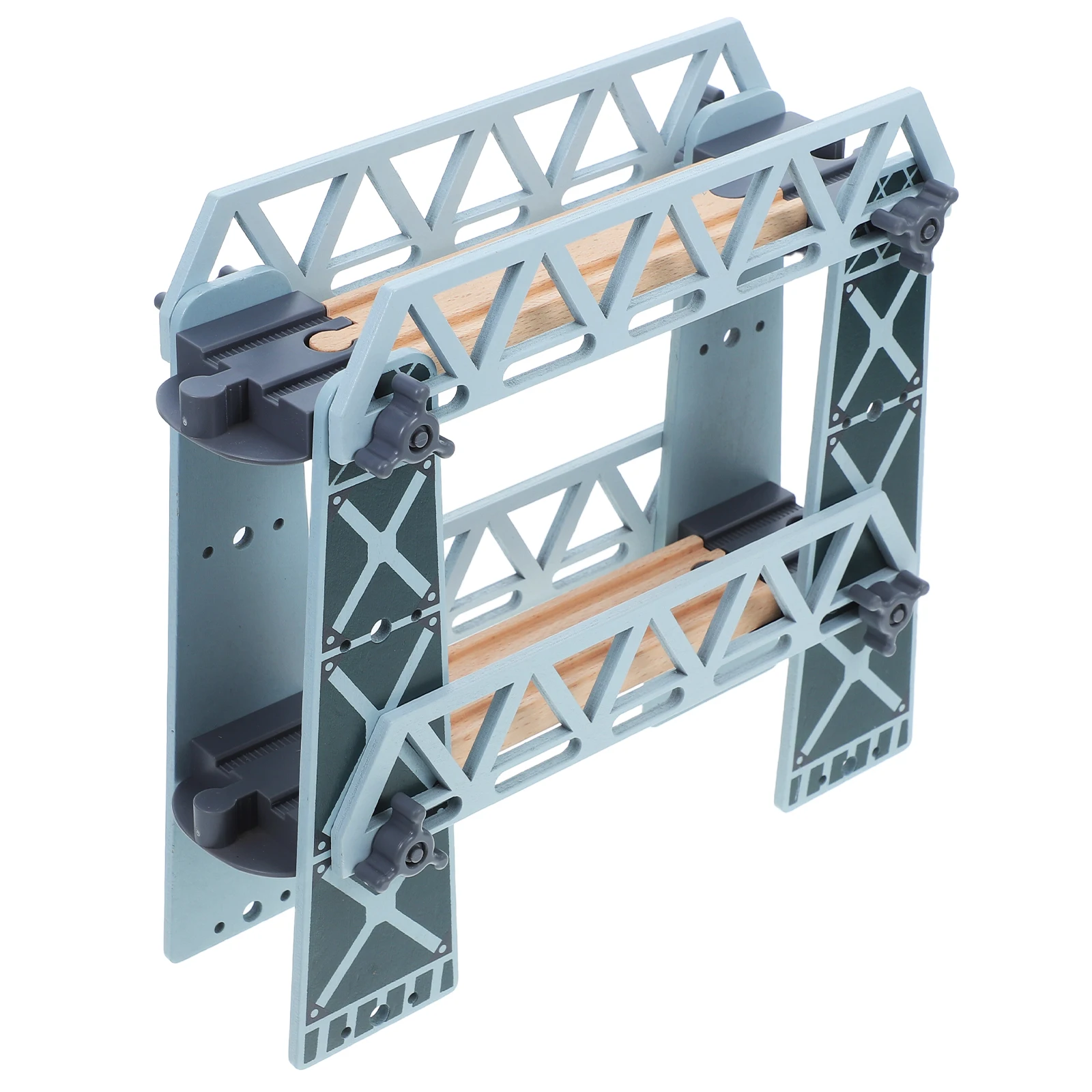 

Wooden Train Bridge Detachable Double Layer Track Accessories Compatible Series Educational Toy Wooden Model Remote