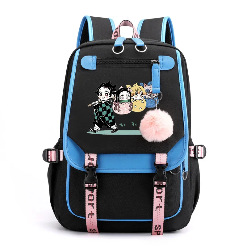 

Teenagers Casual Street Anime Backpack New Cute Anime Backpack High Quality USB Zipper Backpack School School Bags